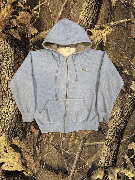 Lacoste pastel blue zip up hoodie