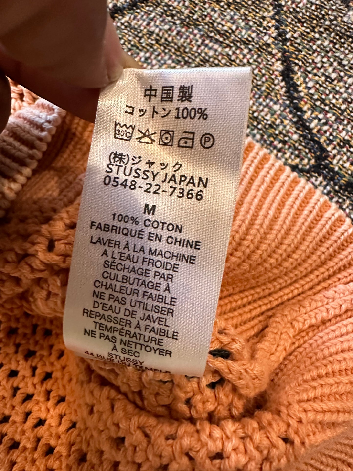 Stussy Pigment Dyed Loose Gauge Sweater 'peach'