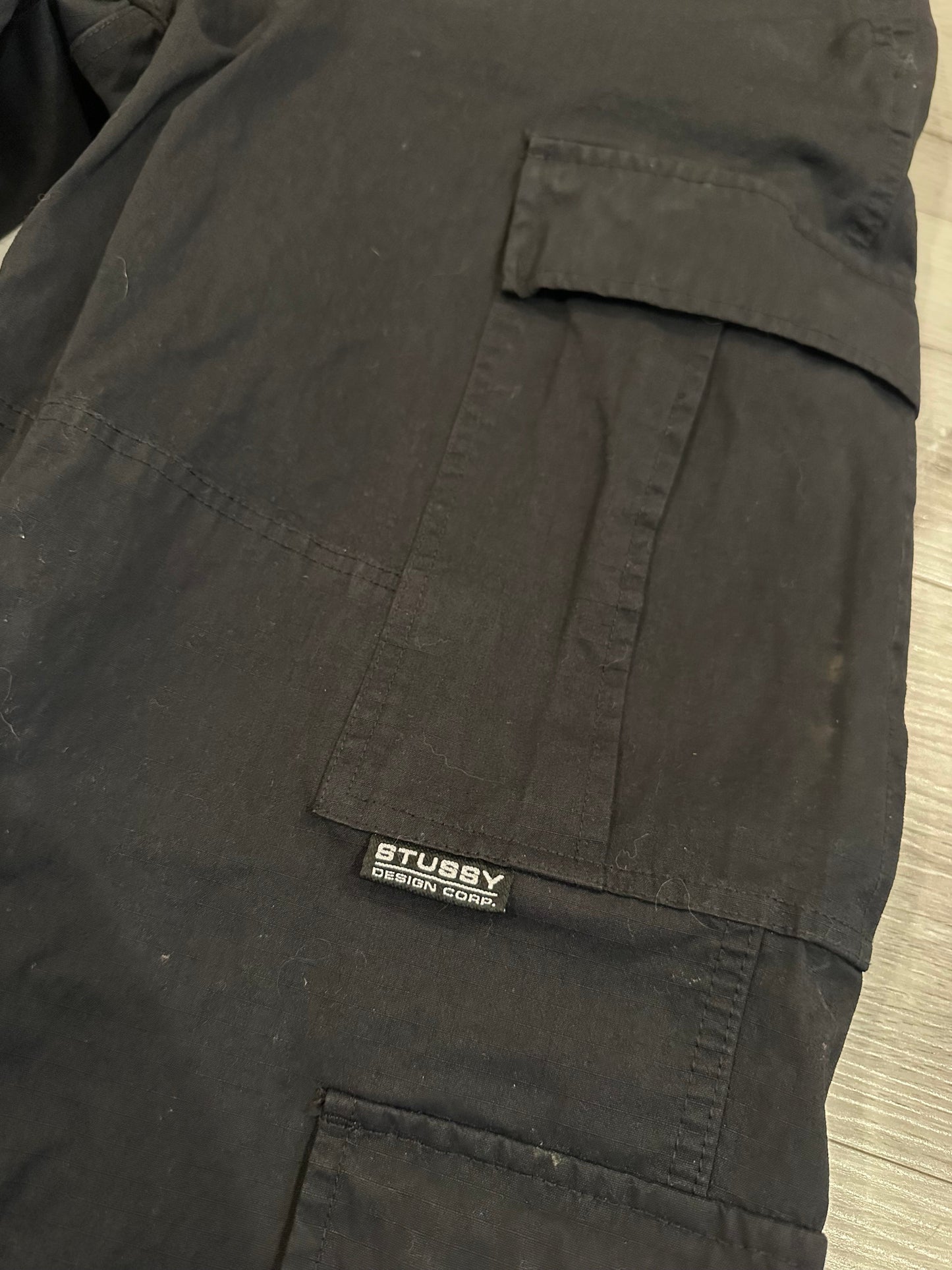 Stussy Nylon Ripstop Surplus Cargo Pant 'Black' 34-38x31