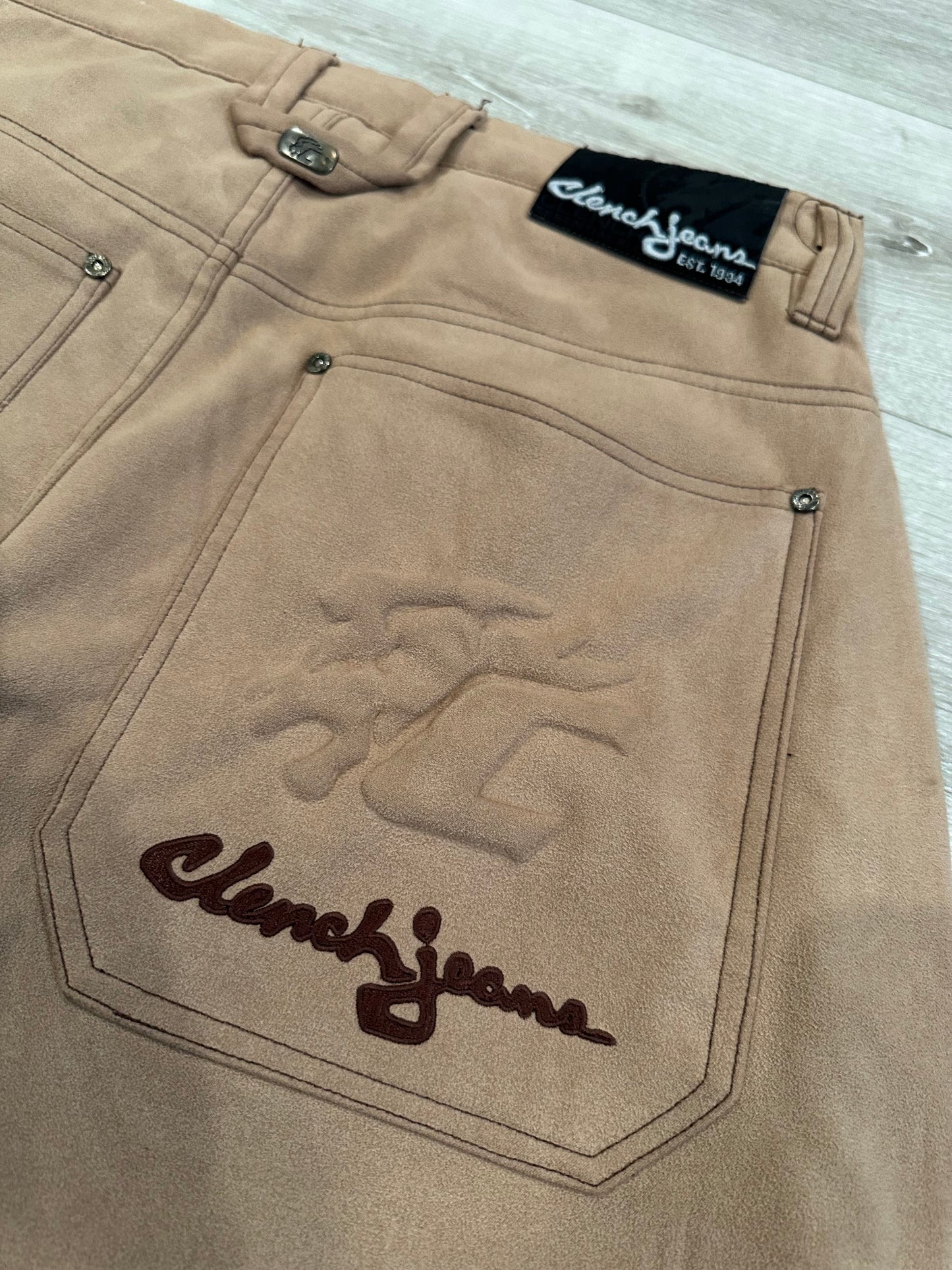 Clinch baggy pants suede 32x31