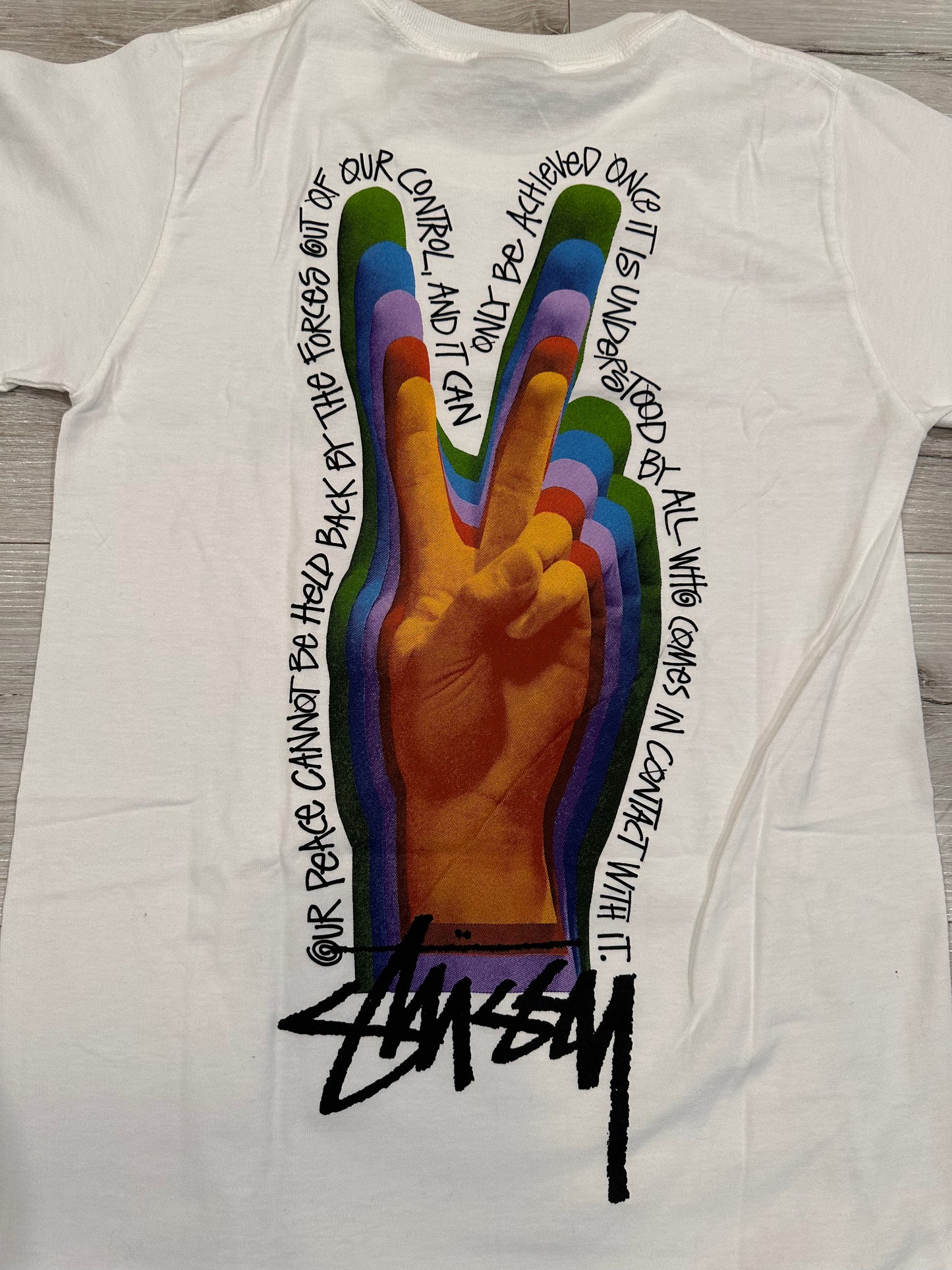 (xs) STUSSY peace sign SHIRT