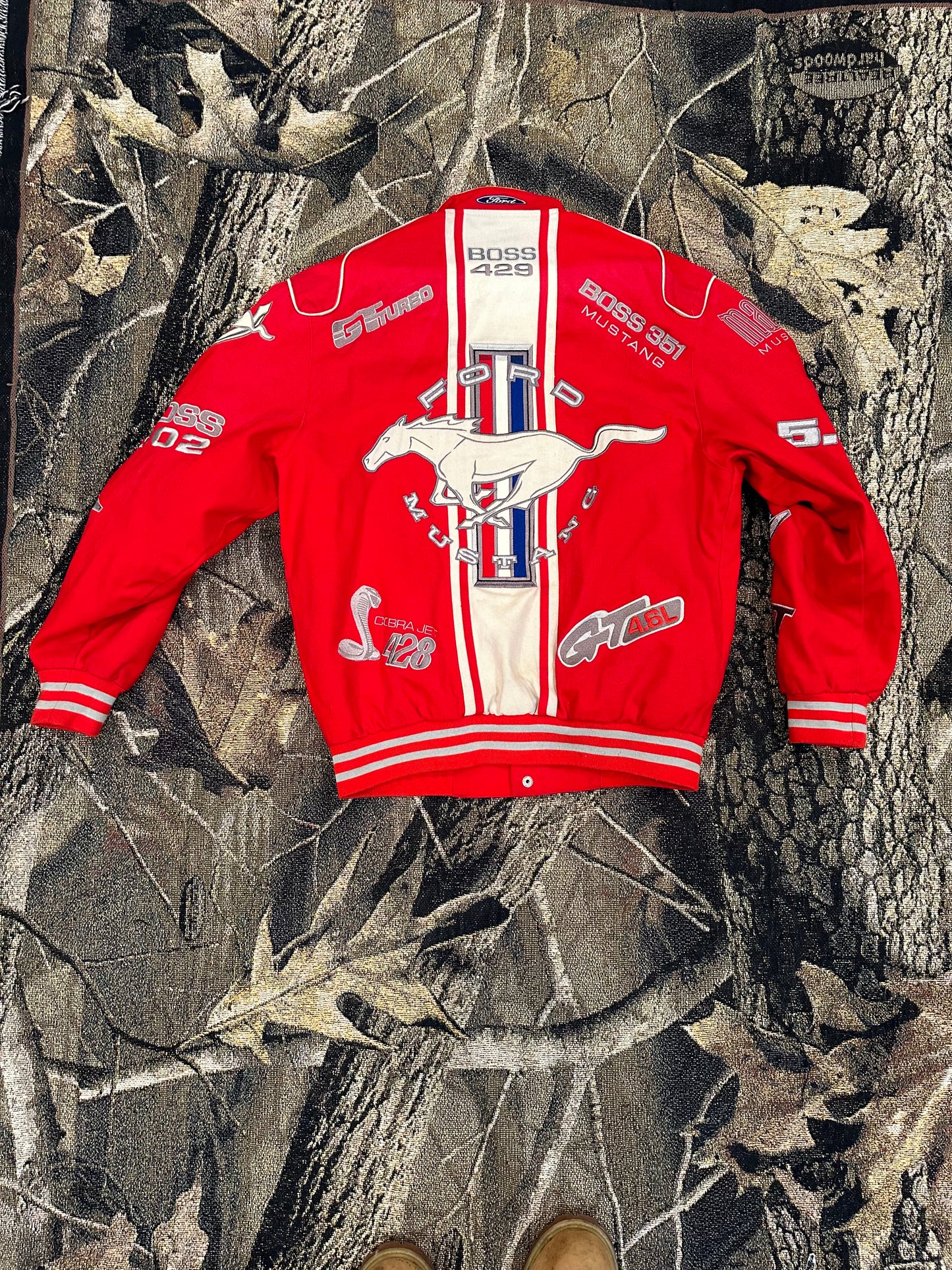 RARE mustang racing jacket RED