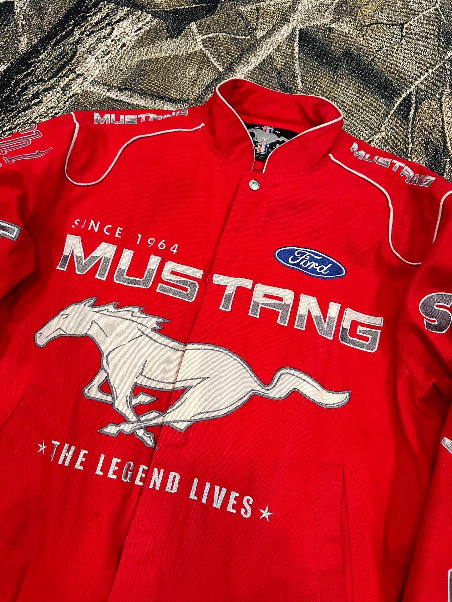 RARE mustang racing jacket RED