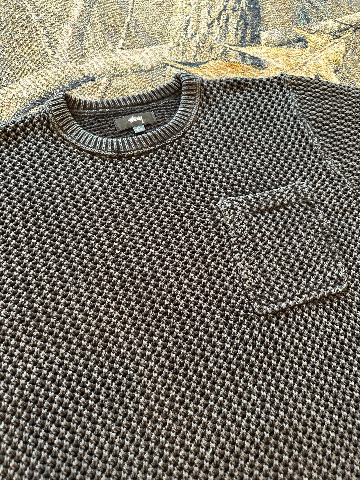 (M) Stussy O’Dyed Mesh Crew T-Shirt