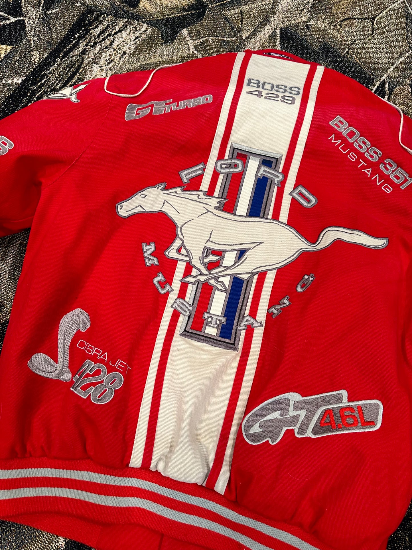 RARE mustang racing jacket RED