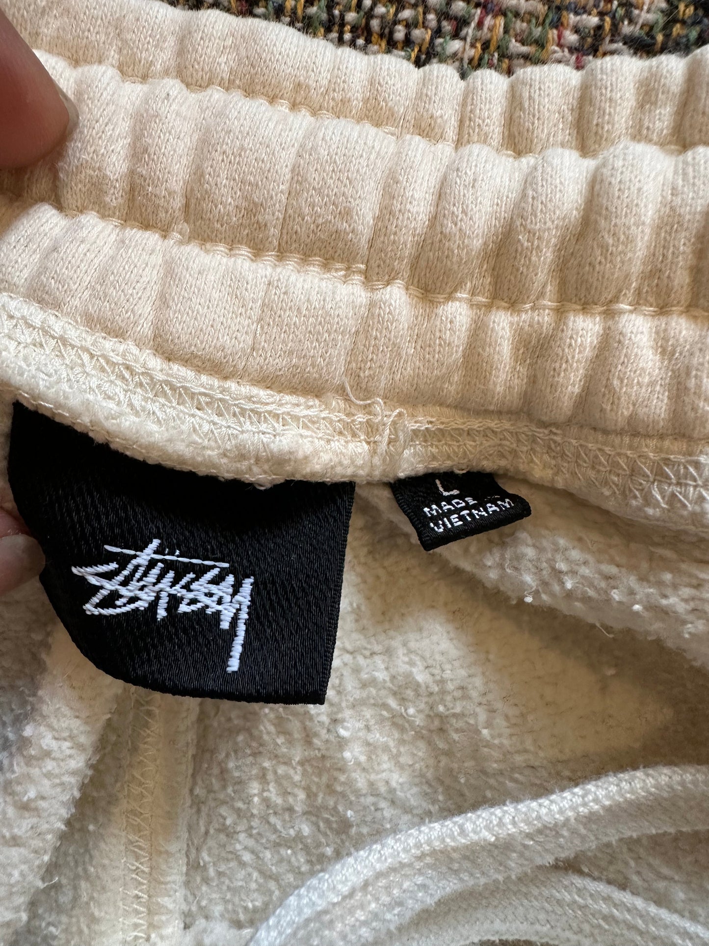 (L) Stussy 2021 stock logo sweat pants ‘oatmeal’