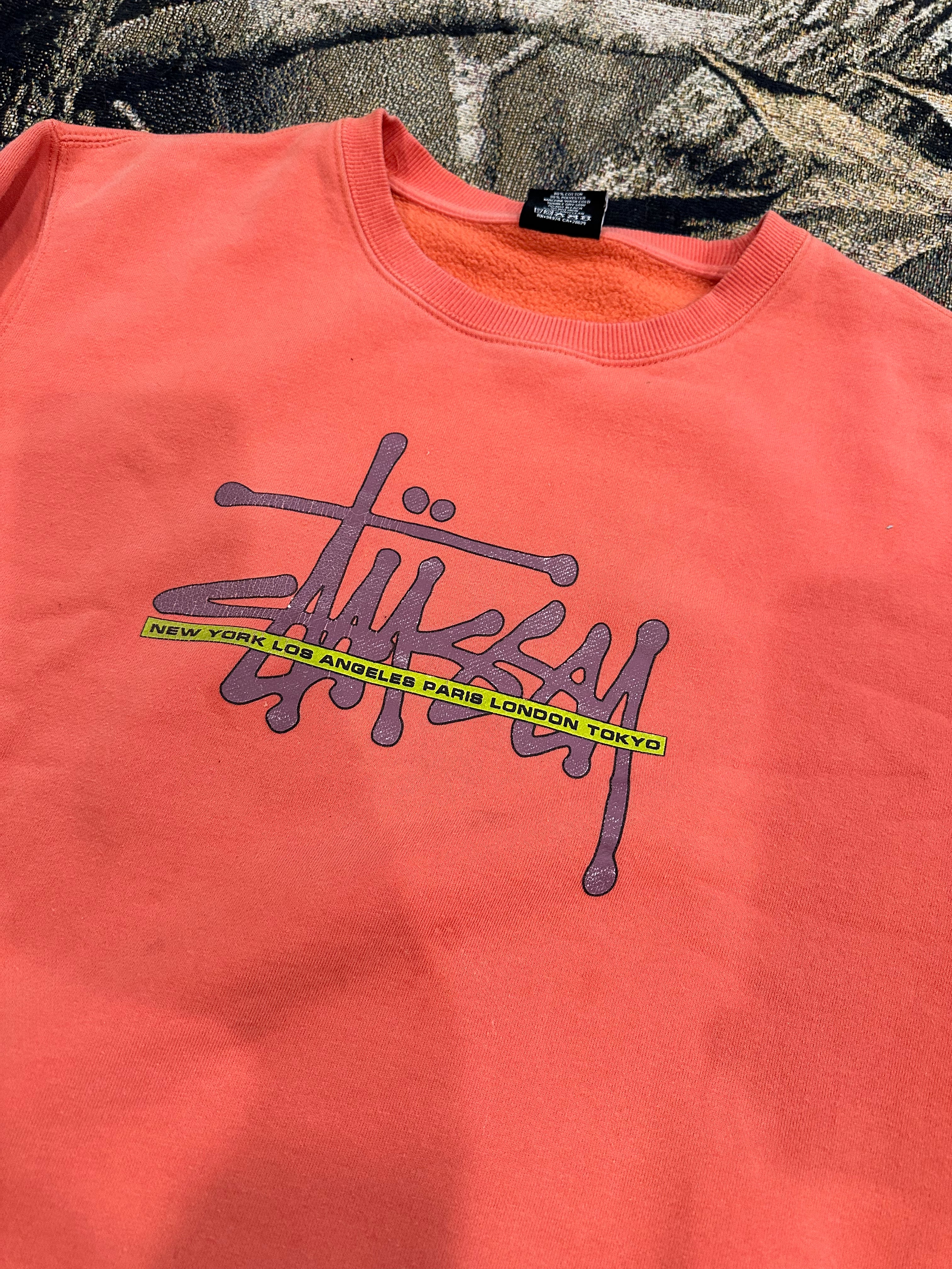 Stussy crewneck discount coral