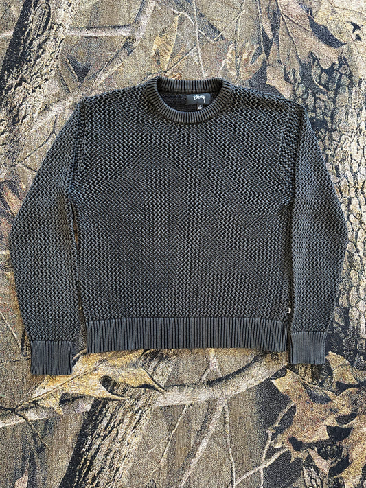 Stussy Pigment Dyed Loose Gauge
Sweater 'black'