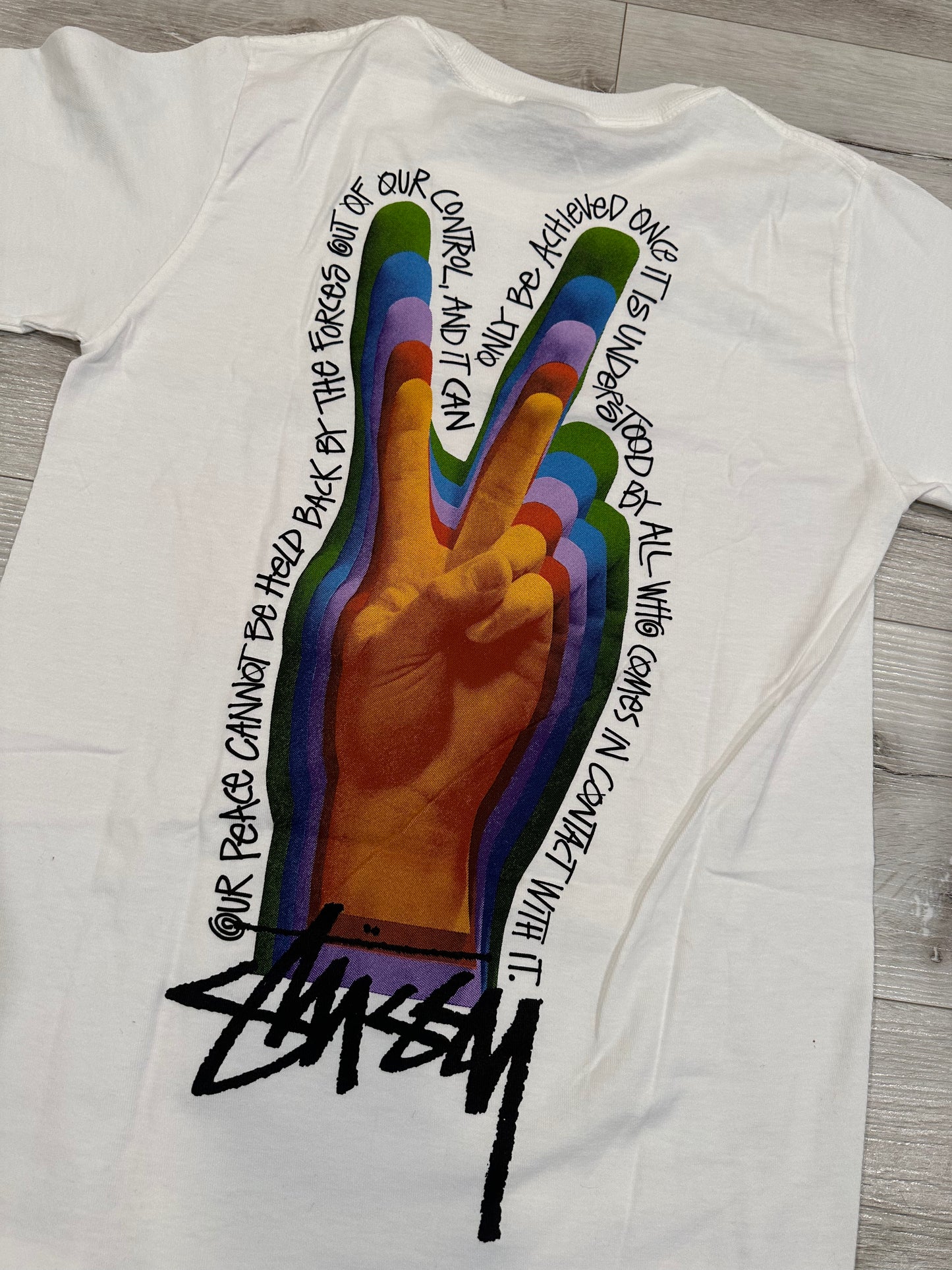 (xs) STUSSY peace sign SHIRT