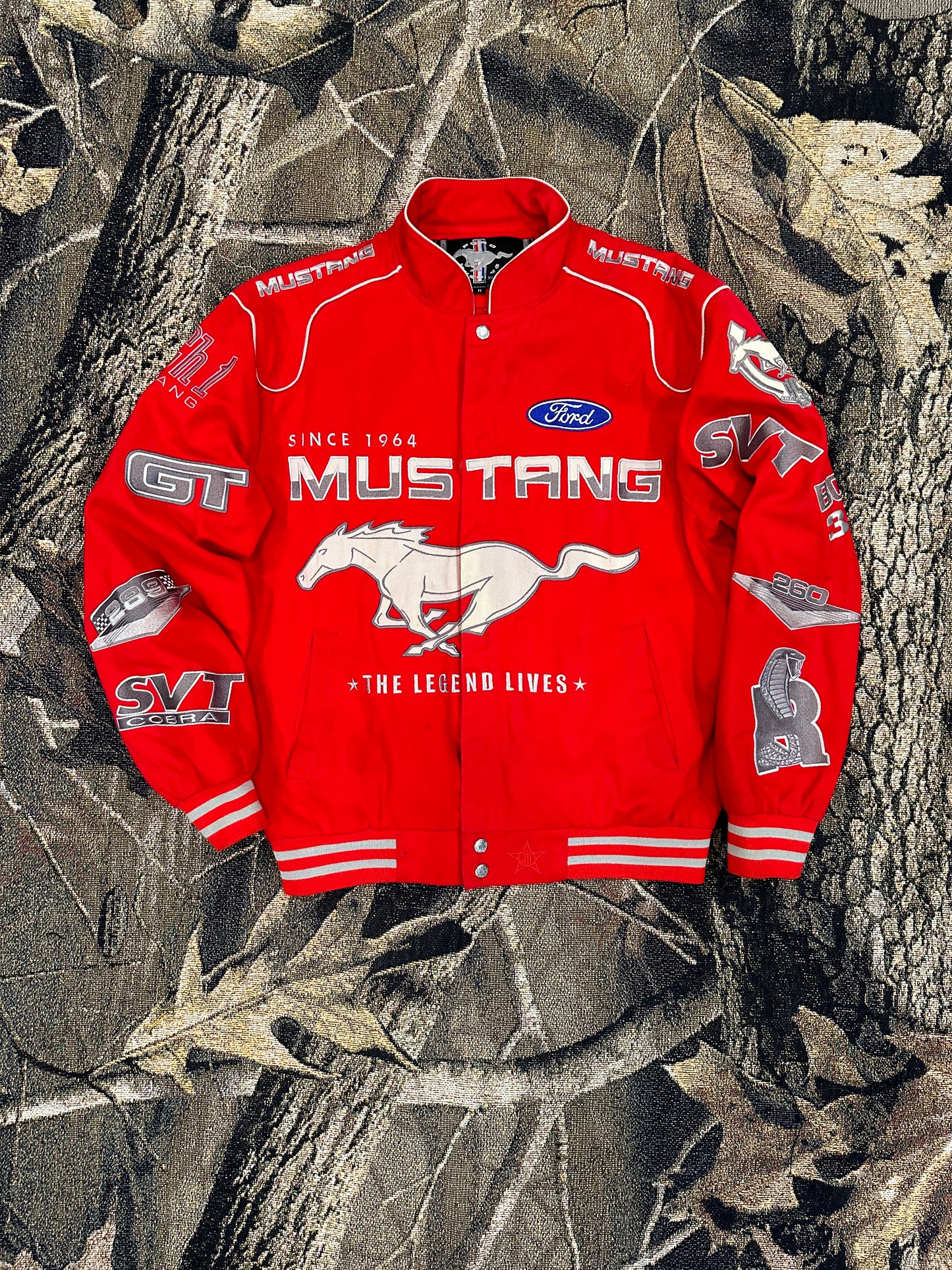 RARE mustang racing jacket RED