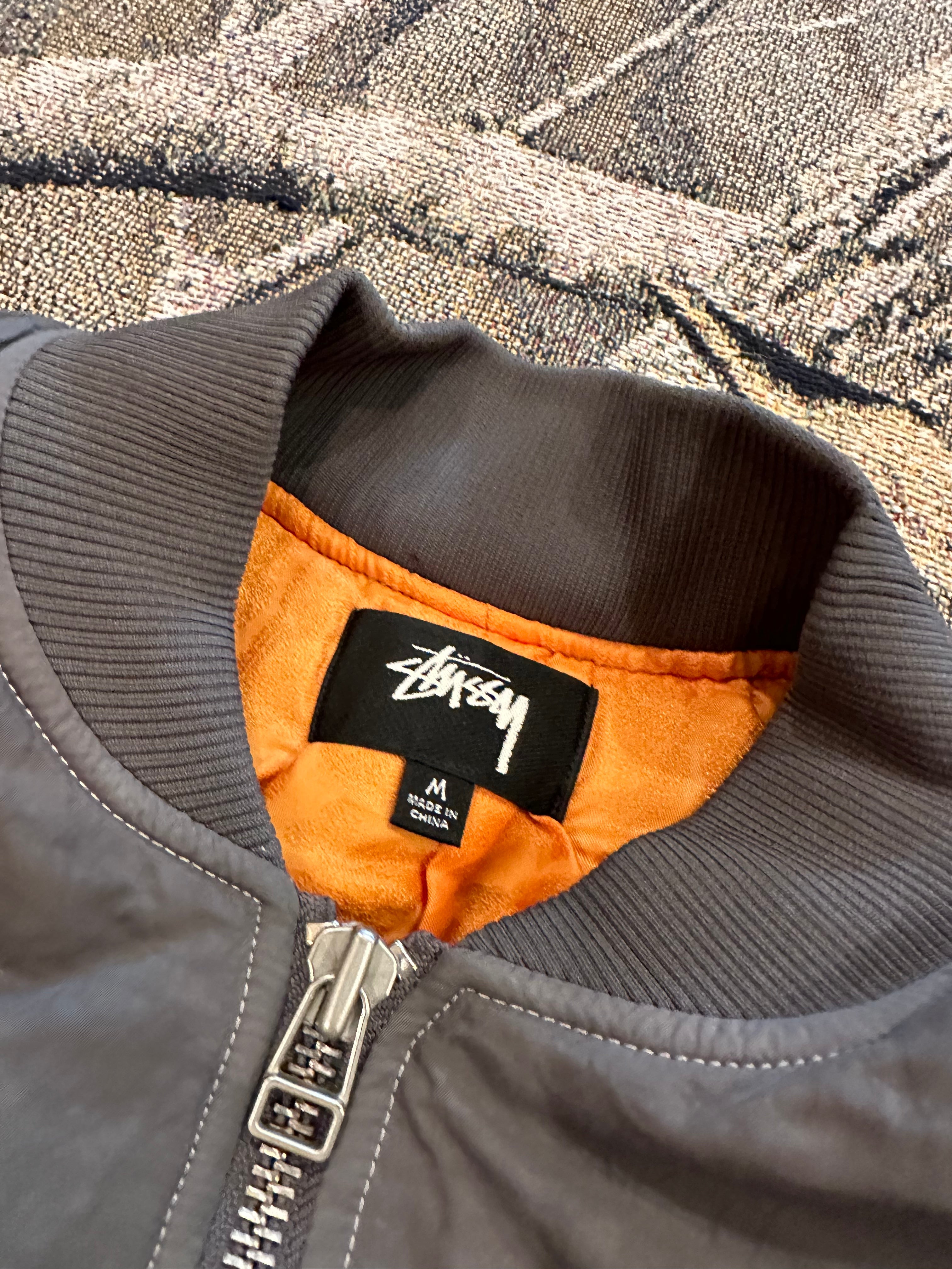 M) Stussy dyed nylon bomber jacket – don't sleep vintage