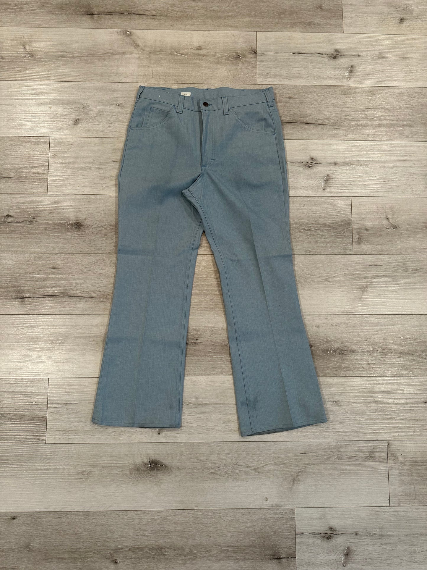 Vintage lee flared baby blue jeans 1970s/80s 33x30