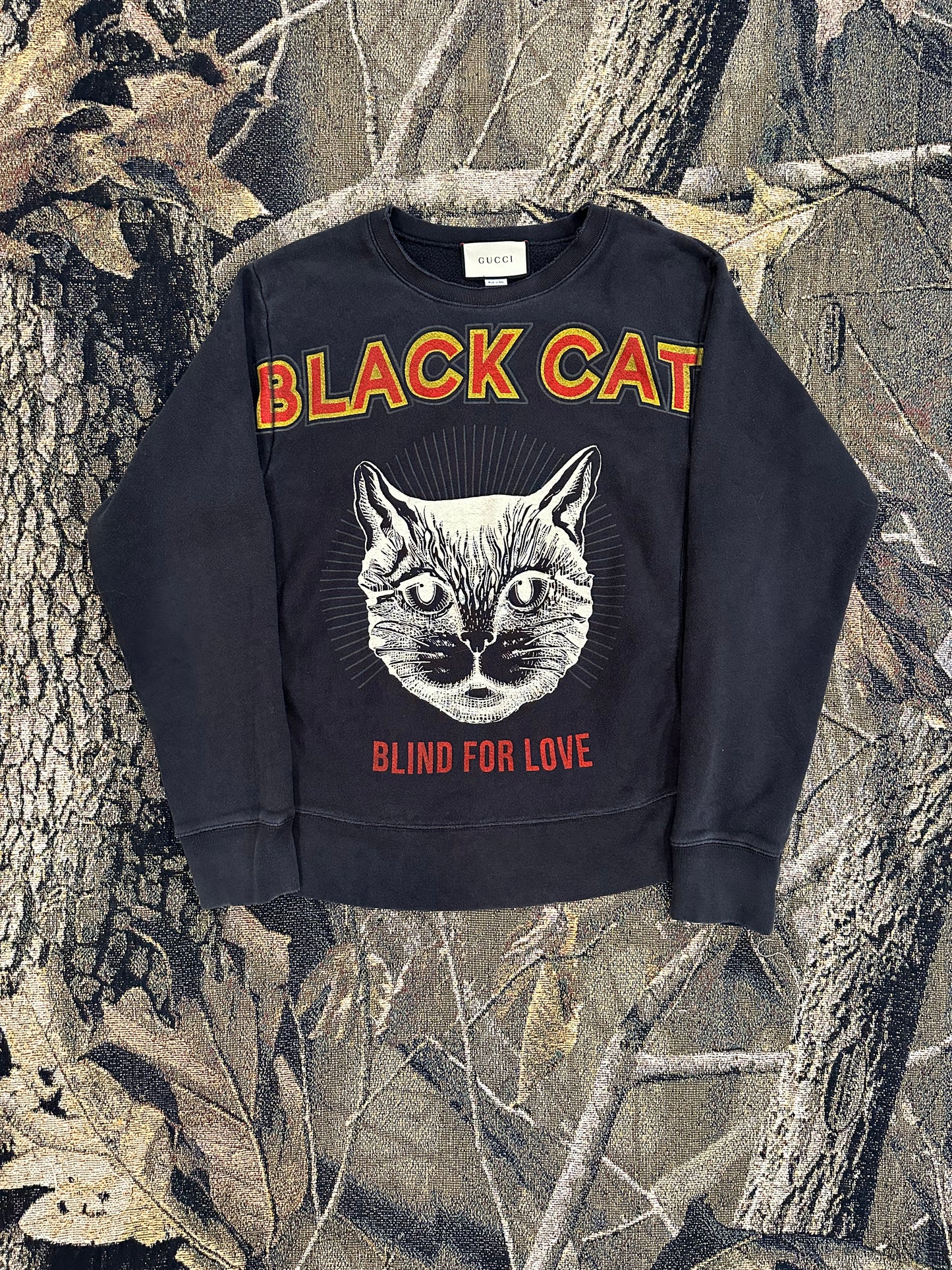 Black cat sweater by GUCCI