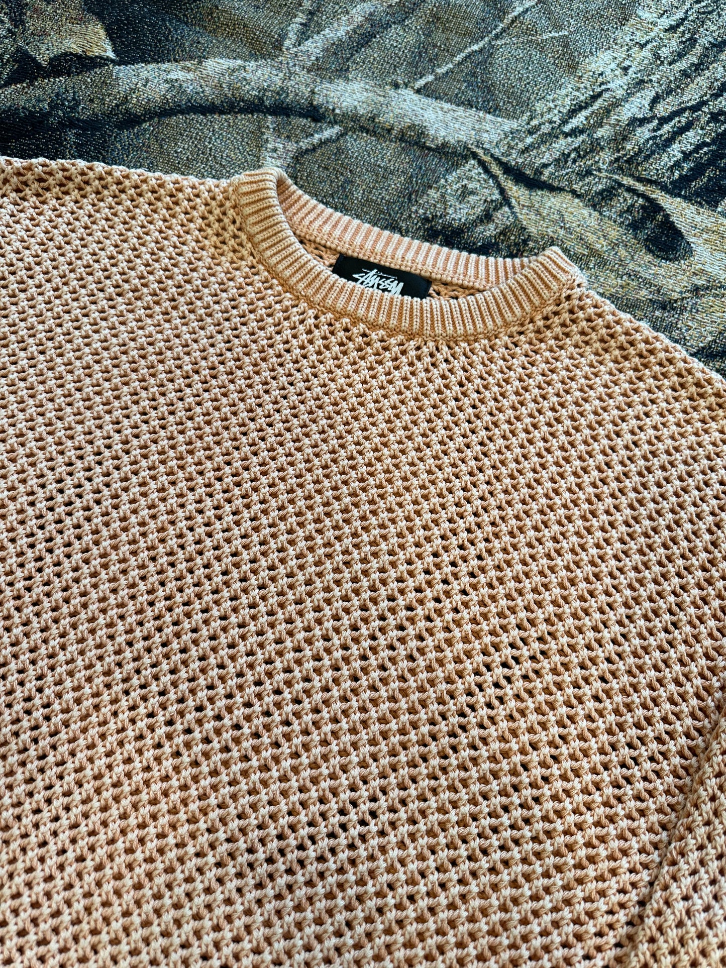 Stussy Pigment Dyed Loose Gauge Sweater 'peach'