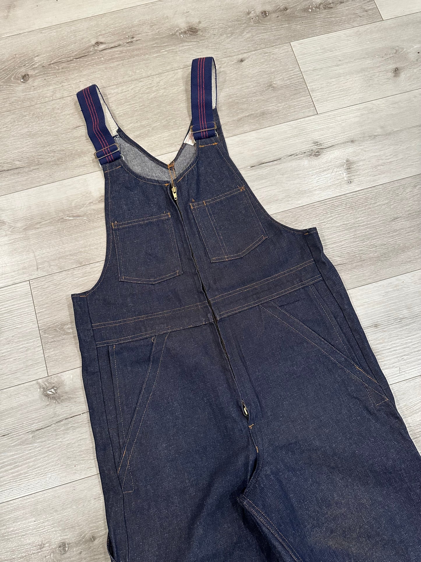 Vintage raw denim overalls 1970s/80s