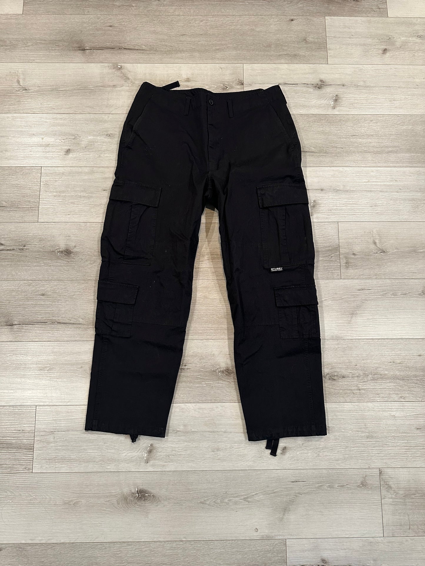 Stussy Nylon Ripstop Surplus Cargo Pant 'Black' 34-38x31