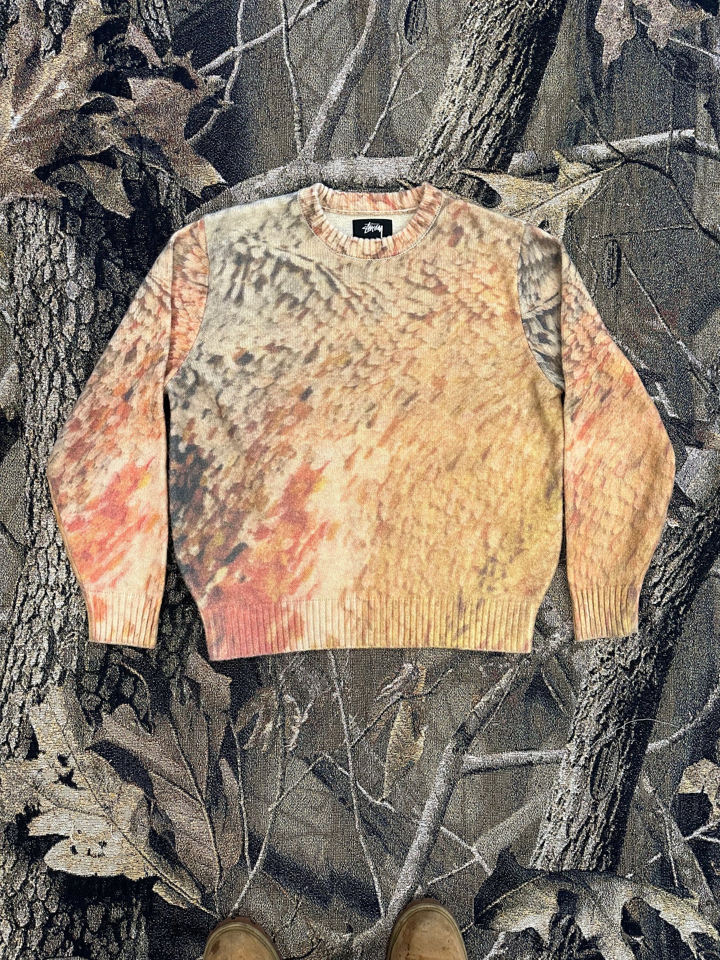 Stussy wings print abstract sweater