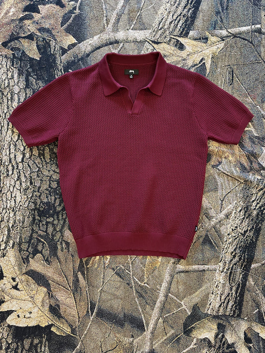 Stussy Cable Mesh Short-Sleeve Polo