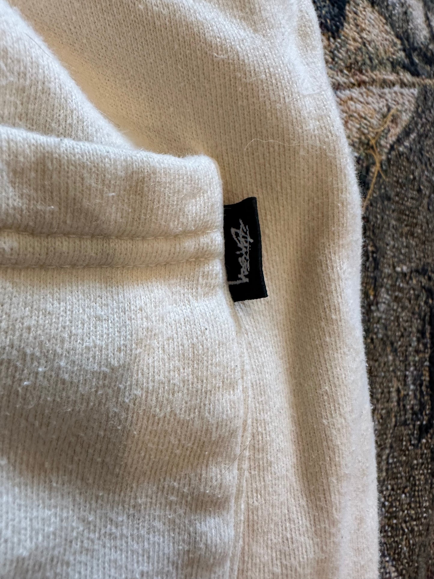 (L) Stussy 2021 stock logo sweat pants ‘oatmeal’