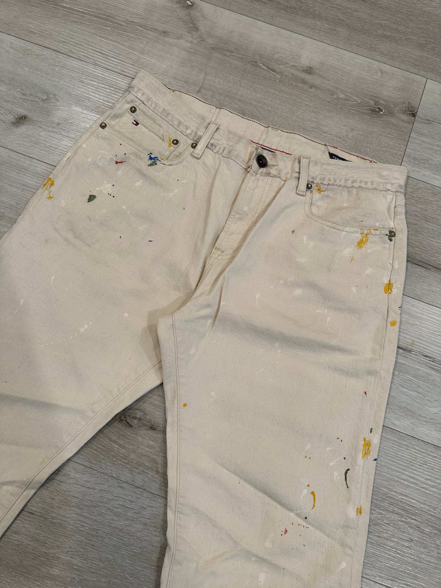 Tommy Hilfiger paint splatter jeans 34x29