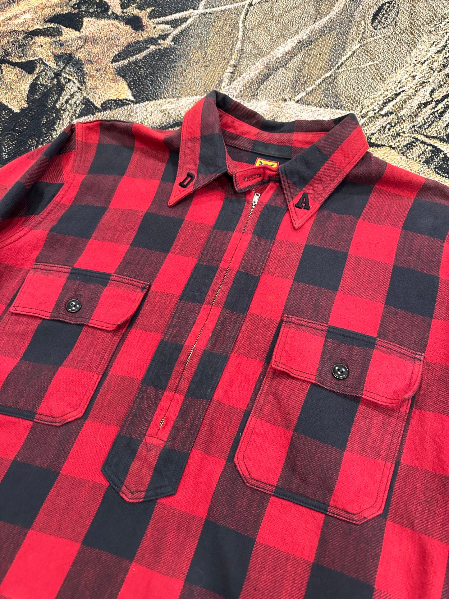 Human made half zip flannel