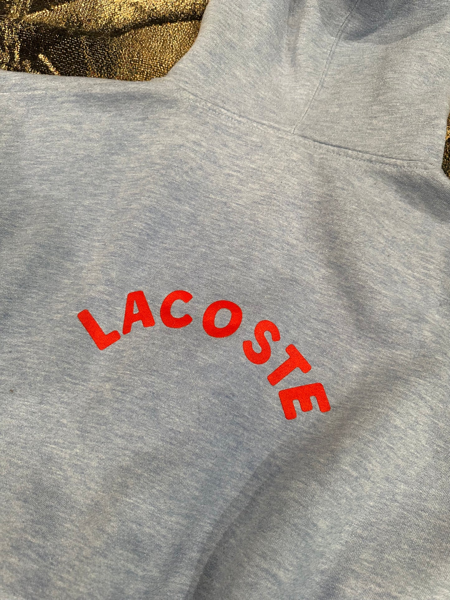 Lacoste pastel blue zip up hoodie