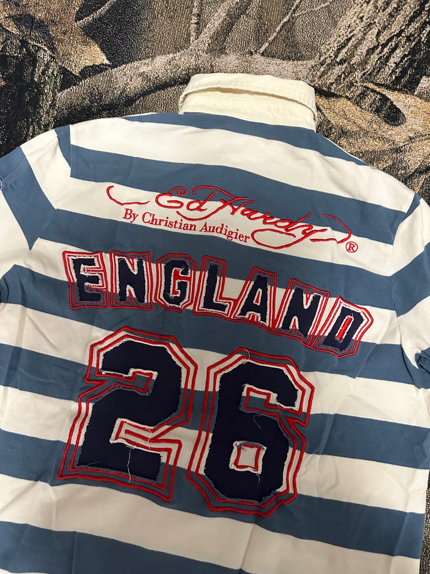 Ed hardy England stripped polo