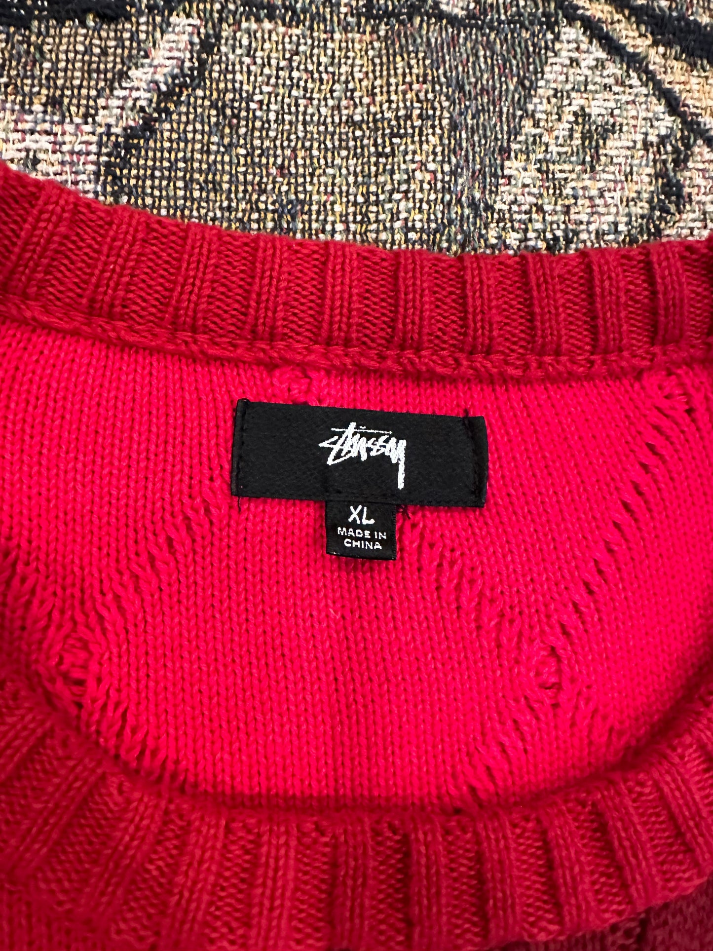 Stussy patchwork sweater