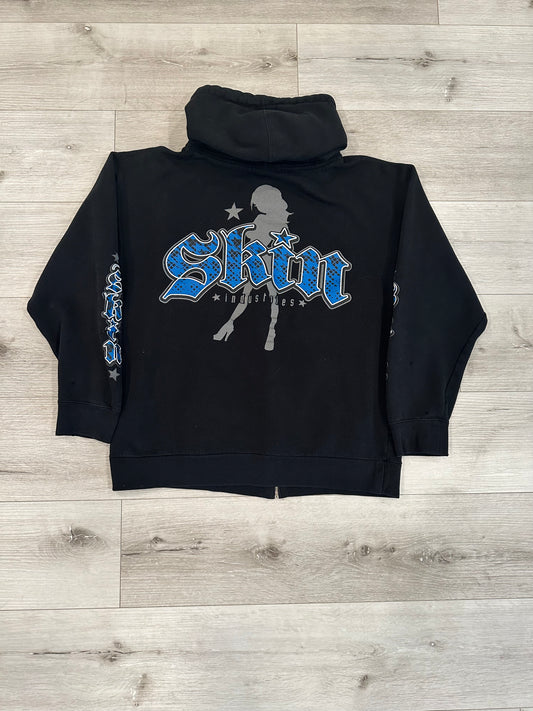 Y2k Skin industries zip up hoodie