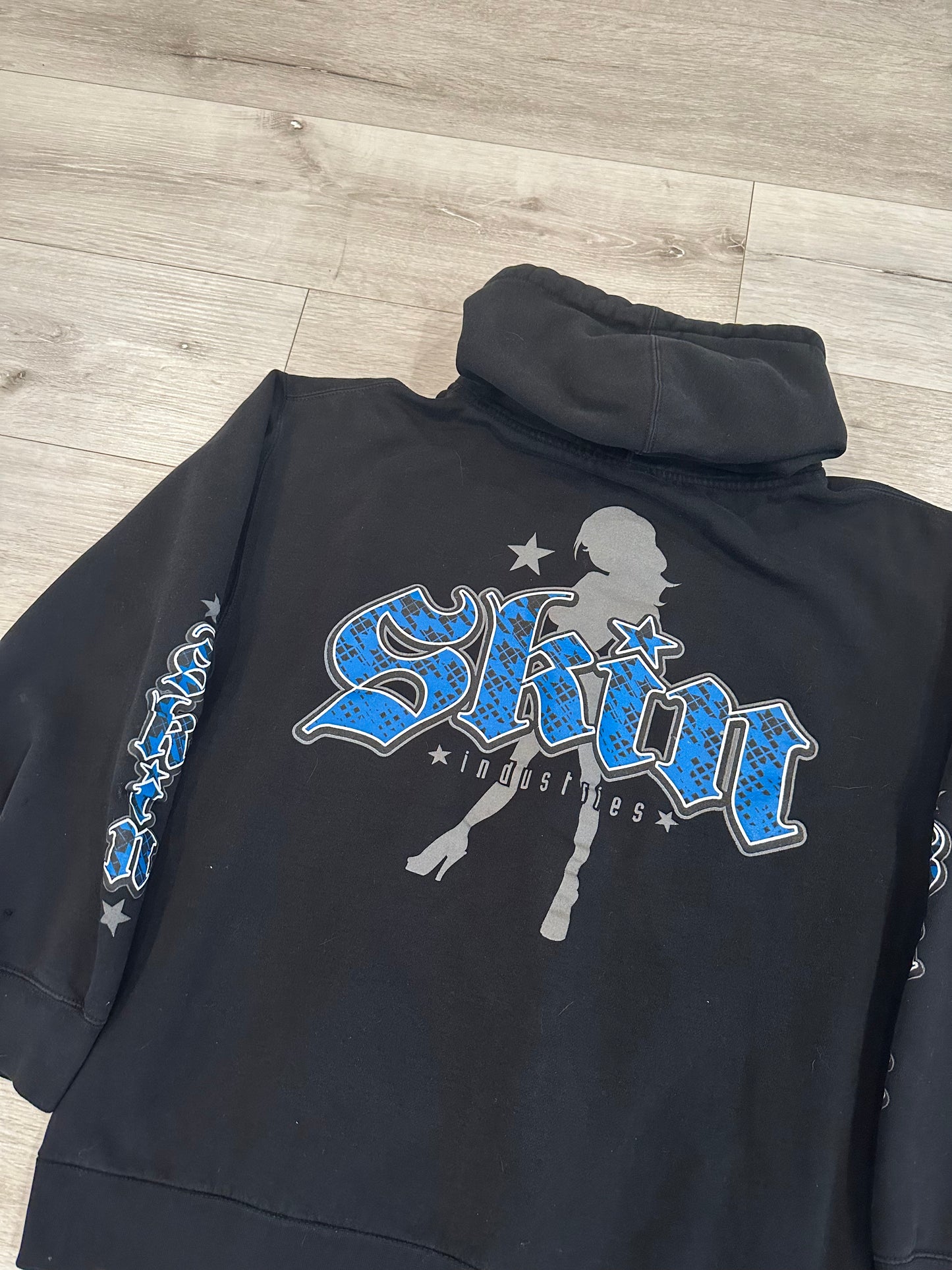 Y2k Skin industries zip up hoodie