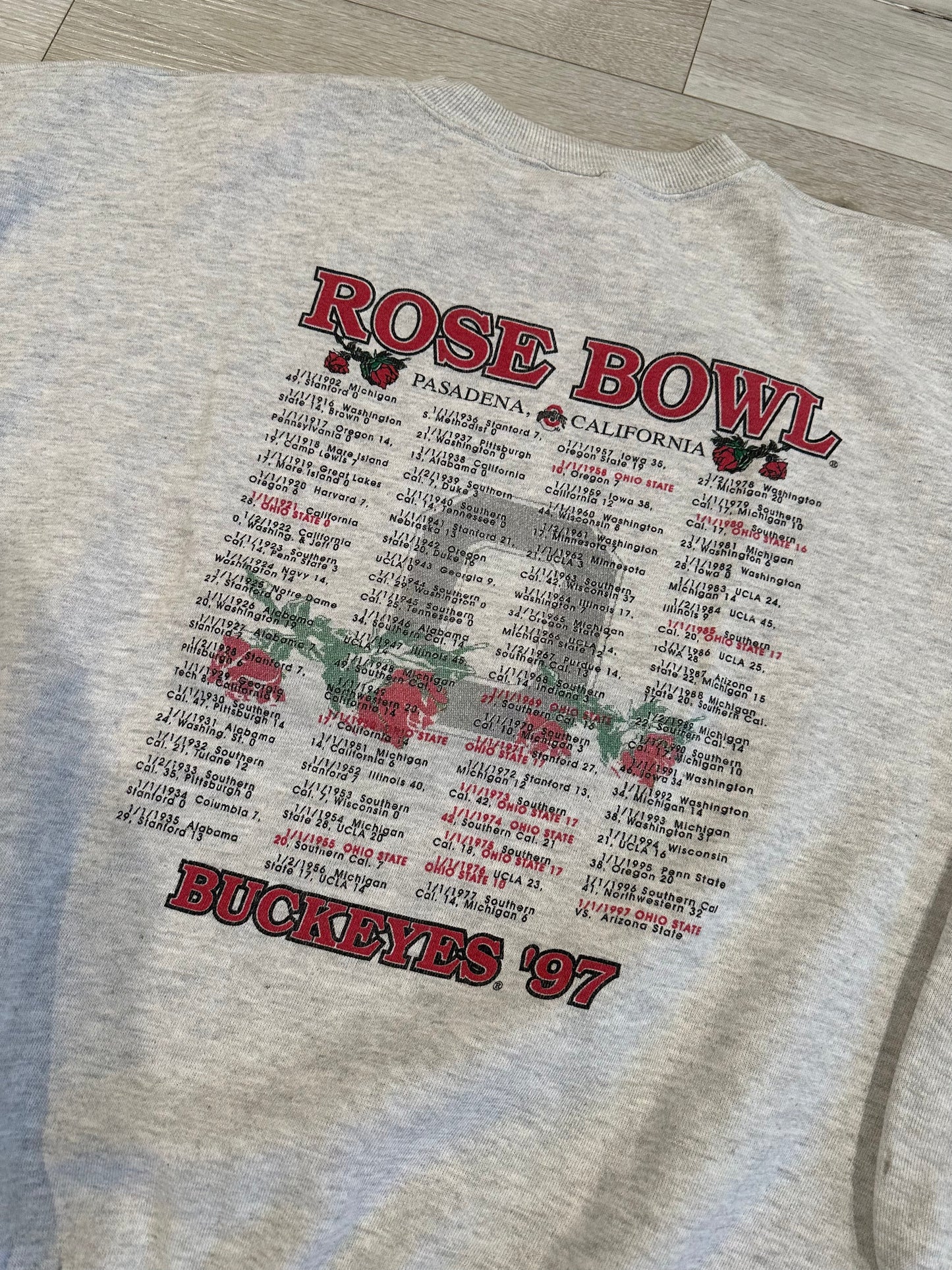 VINTAGE OHIO STATE ROSE BOWL SWEATSHIRT 1997