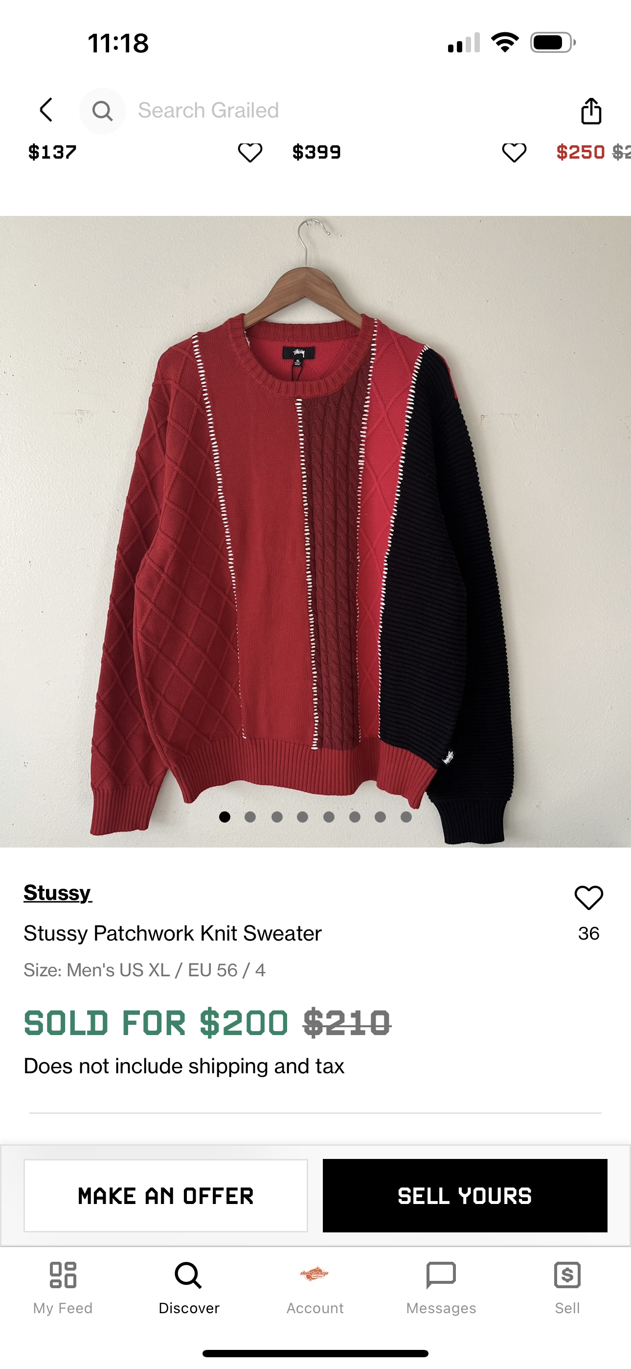 Stussy patchwork sweater