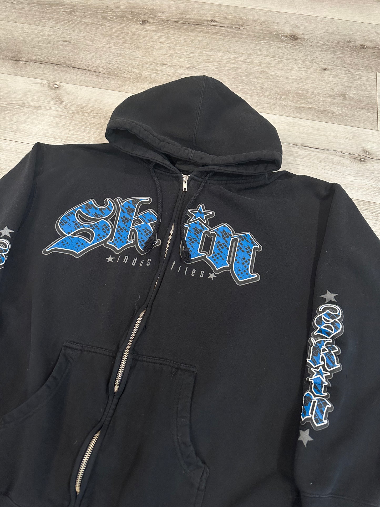 Y2k Skin industries zip up hoodie