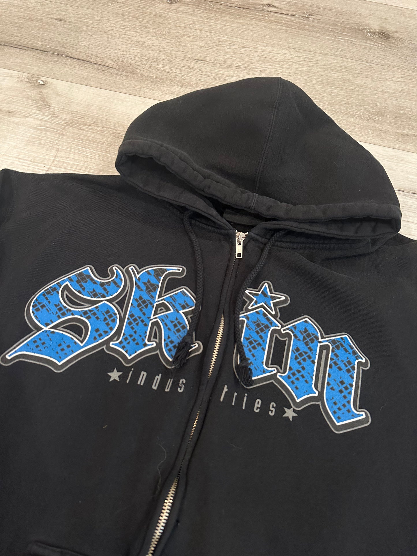 Y2k Skin industries zip up hoodie