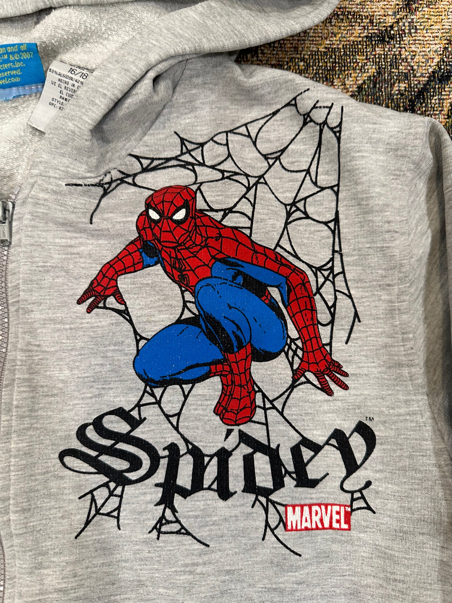 2007 Spider-Man zip up hoodie