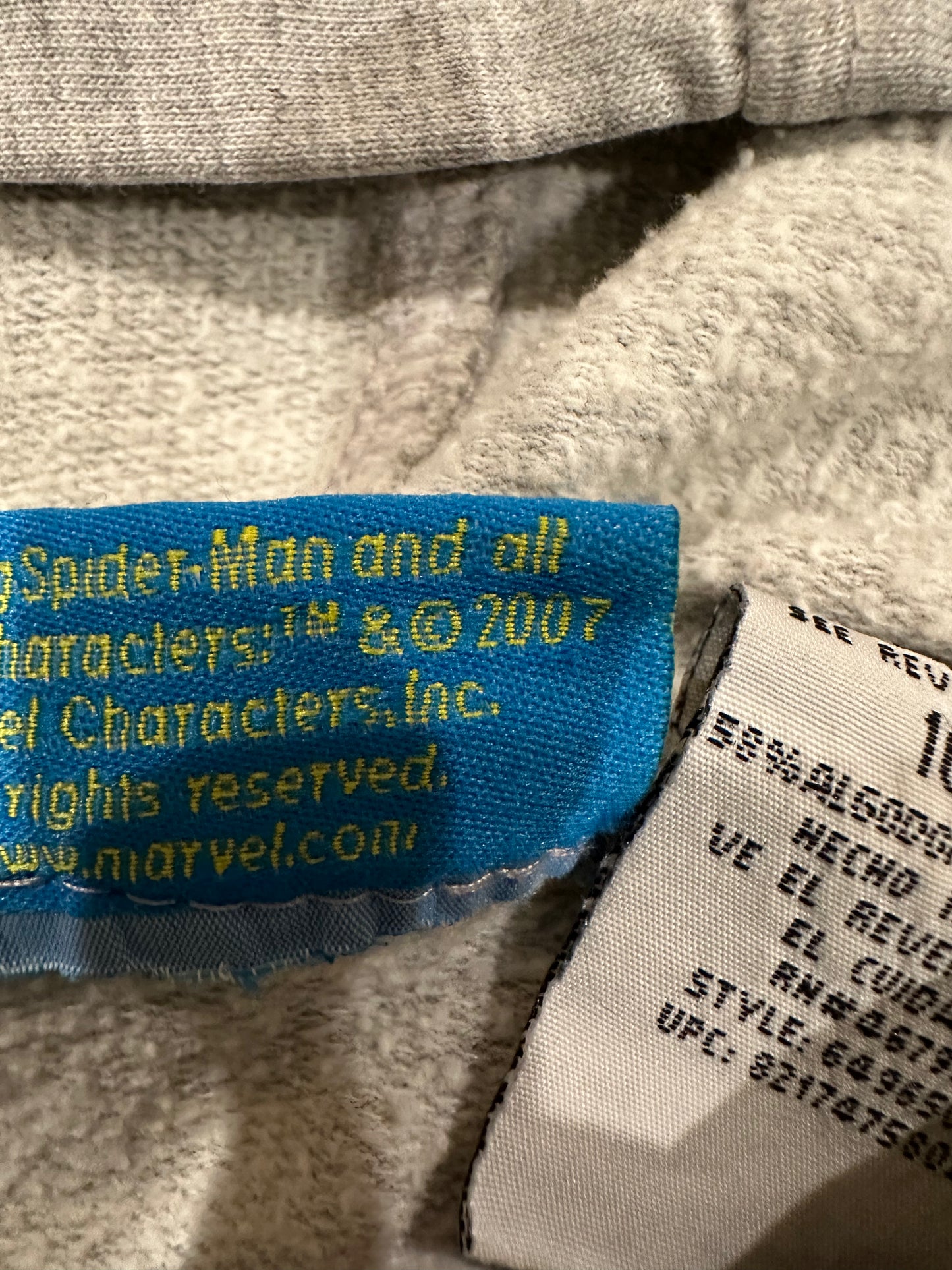 2007 Spider-Man zip up hoodie