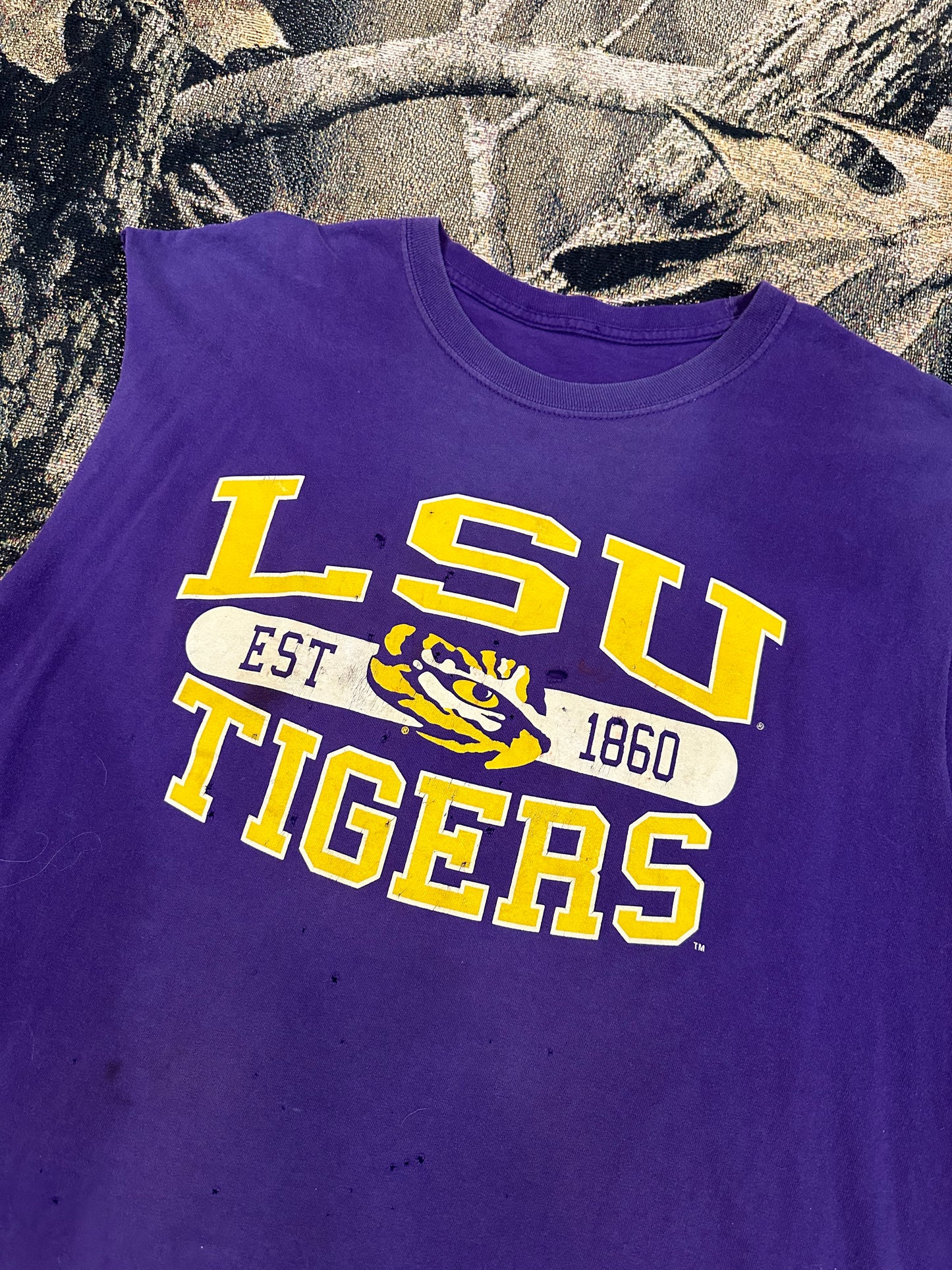 LSU tigers sleeveless cut off