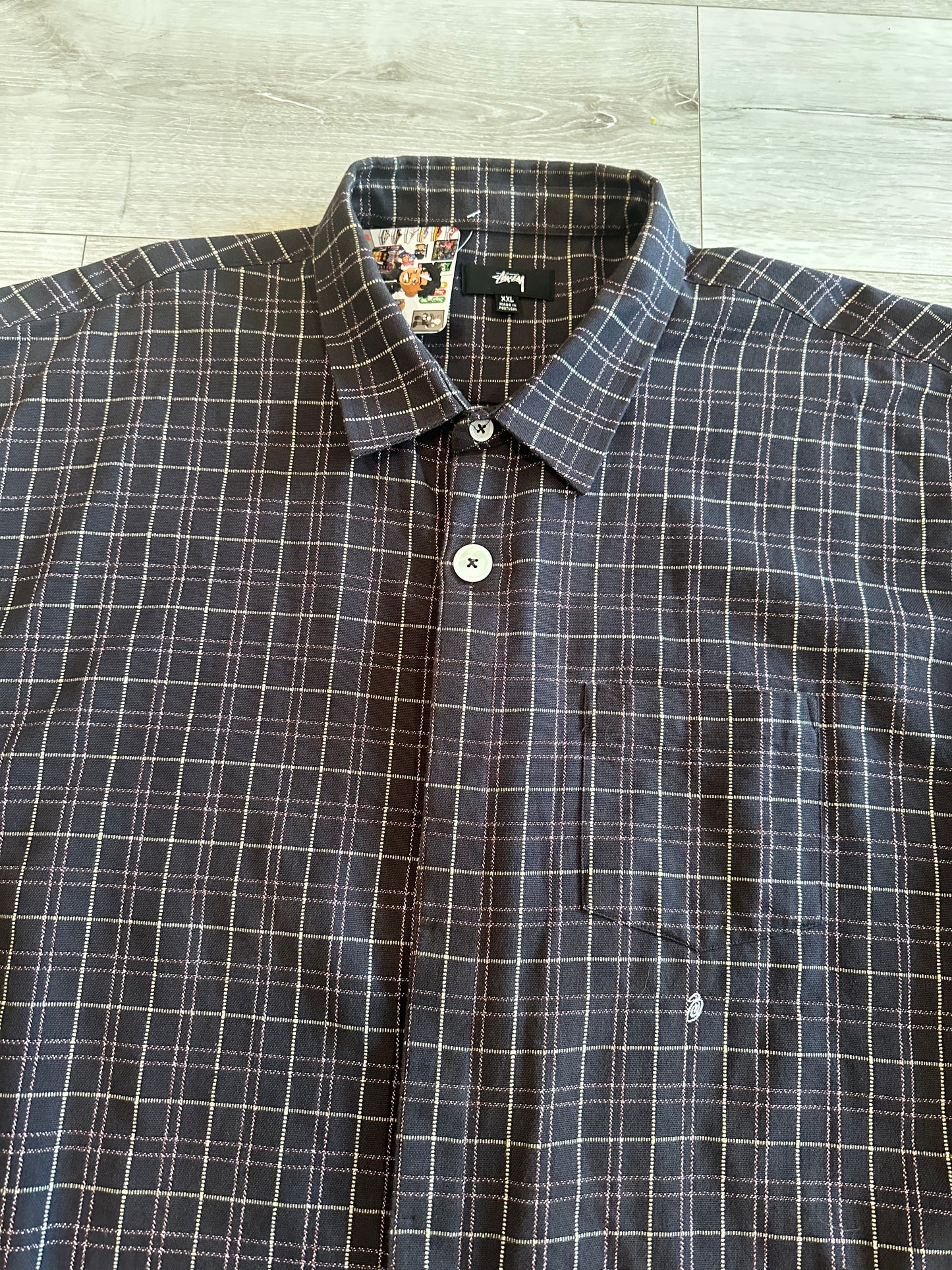 STUSSY FLANNEL BUTTON UP shirt