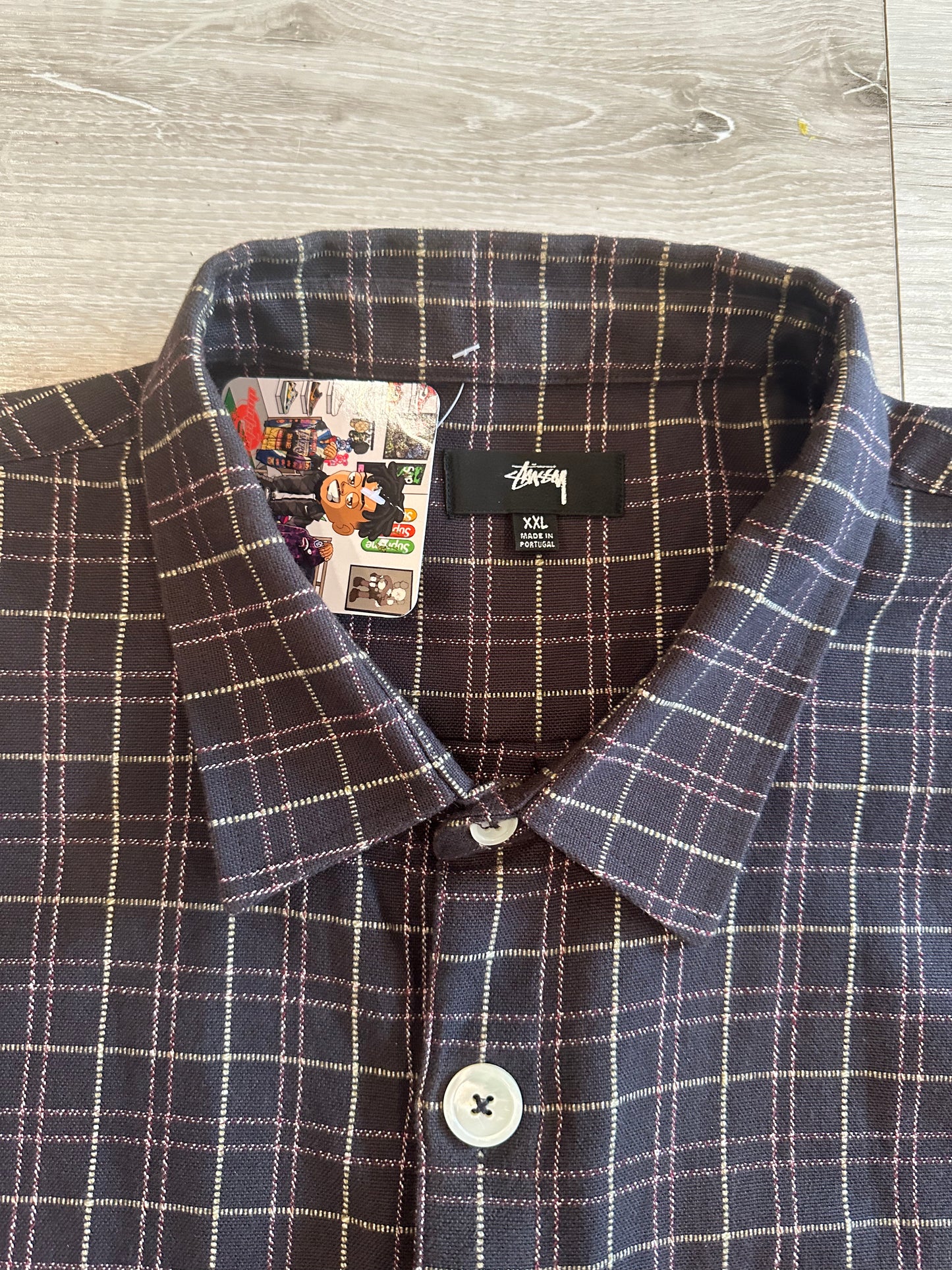 STUSSY FLANNEL BUTTON UP shirt