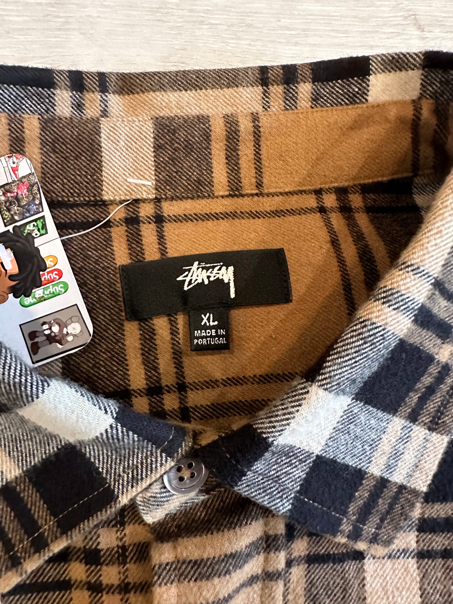 STUSSY FLANNEL BUTTON UP shirt