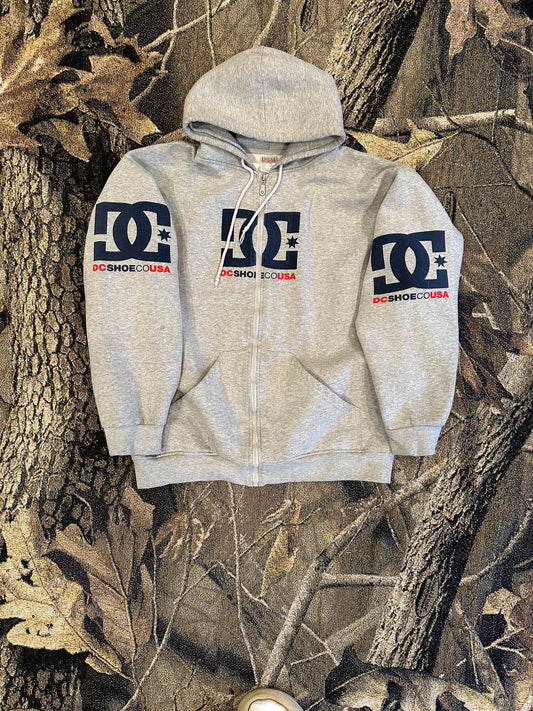 DC shoe co USA zip up hoodie