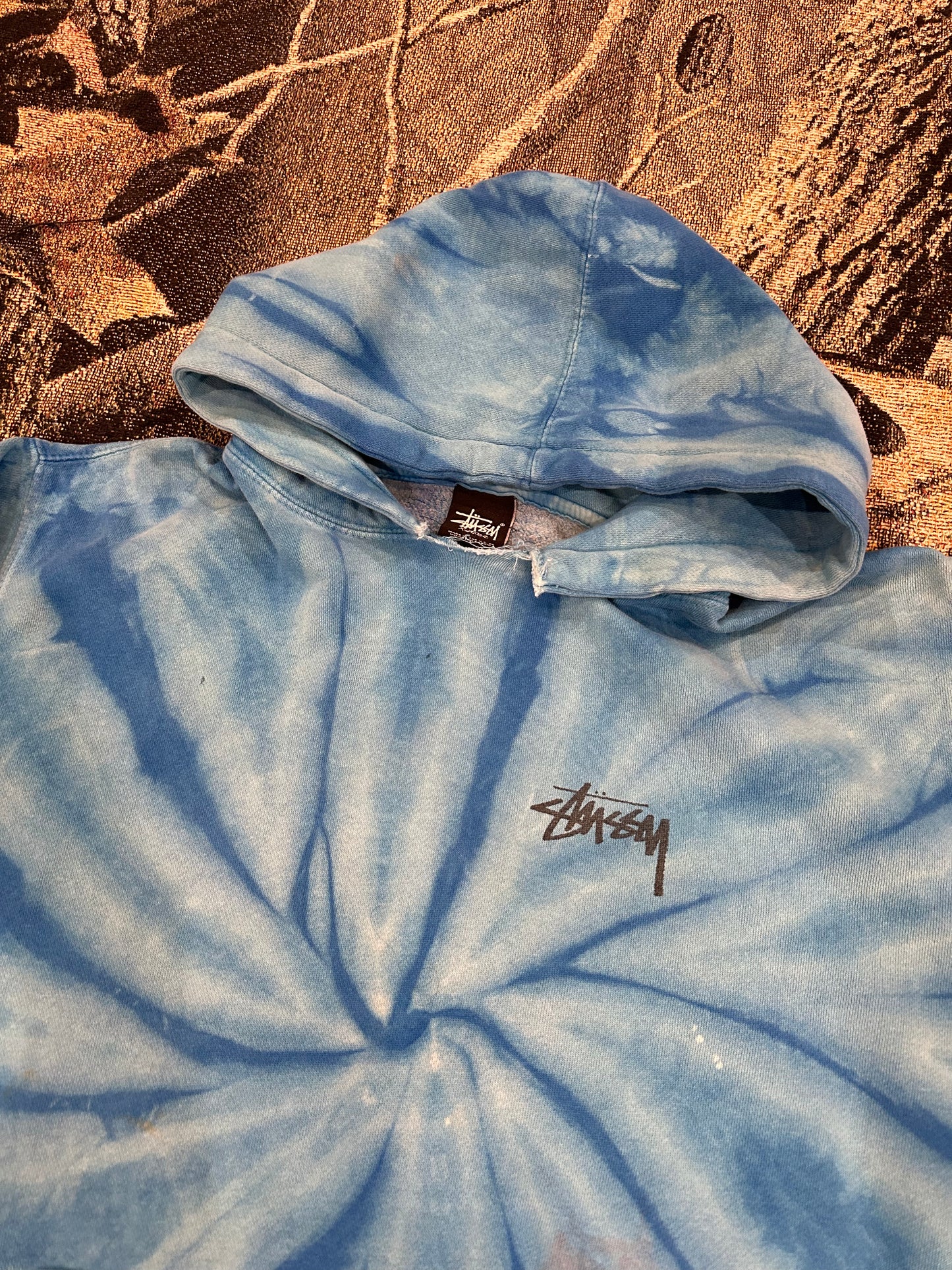 Stussy Tye dye logo hoodie