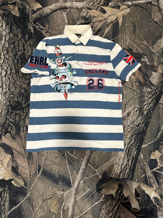 Ed hardy England stripped polo