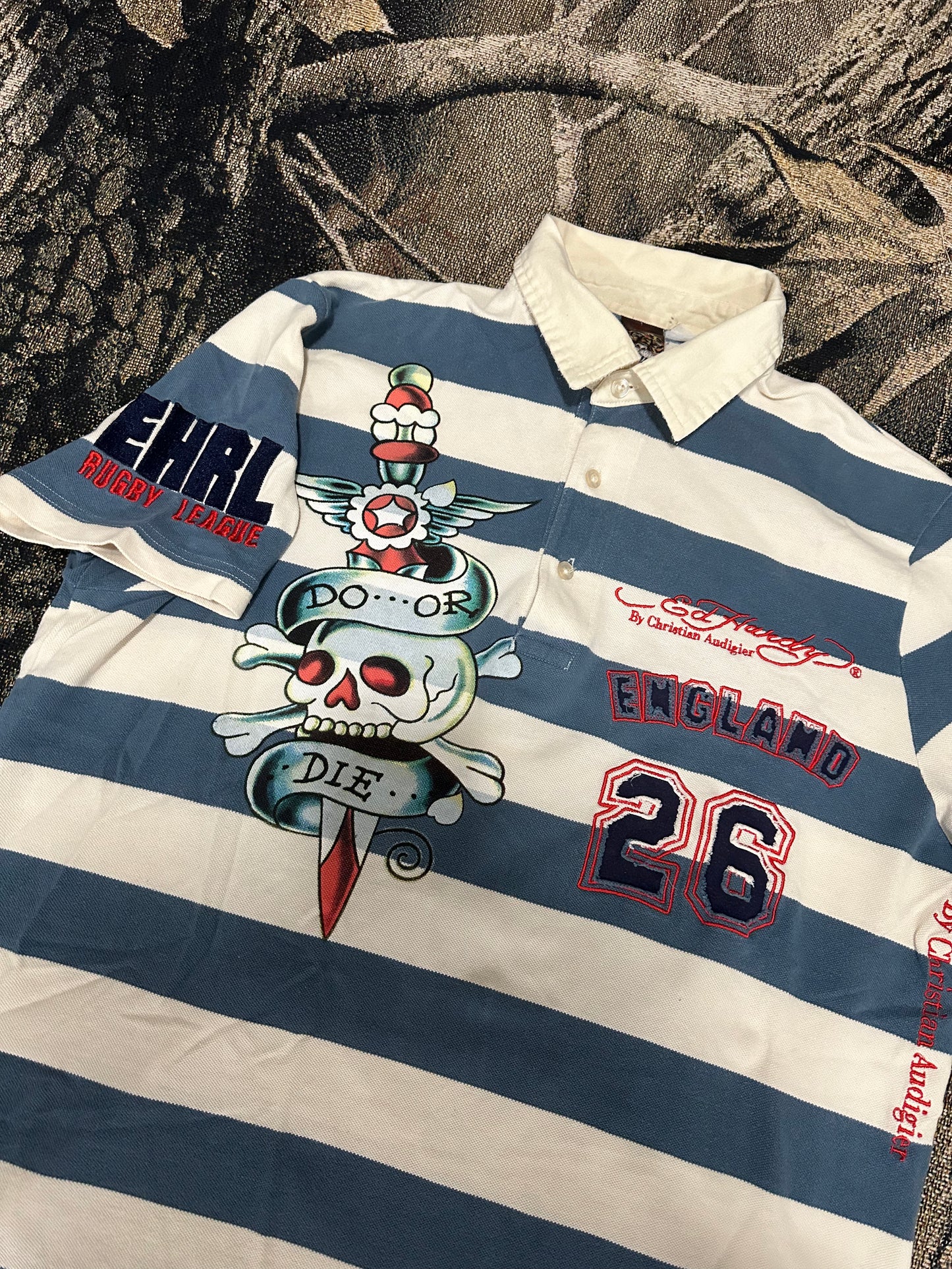 Ed hardy England stripped polo