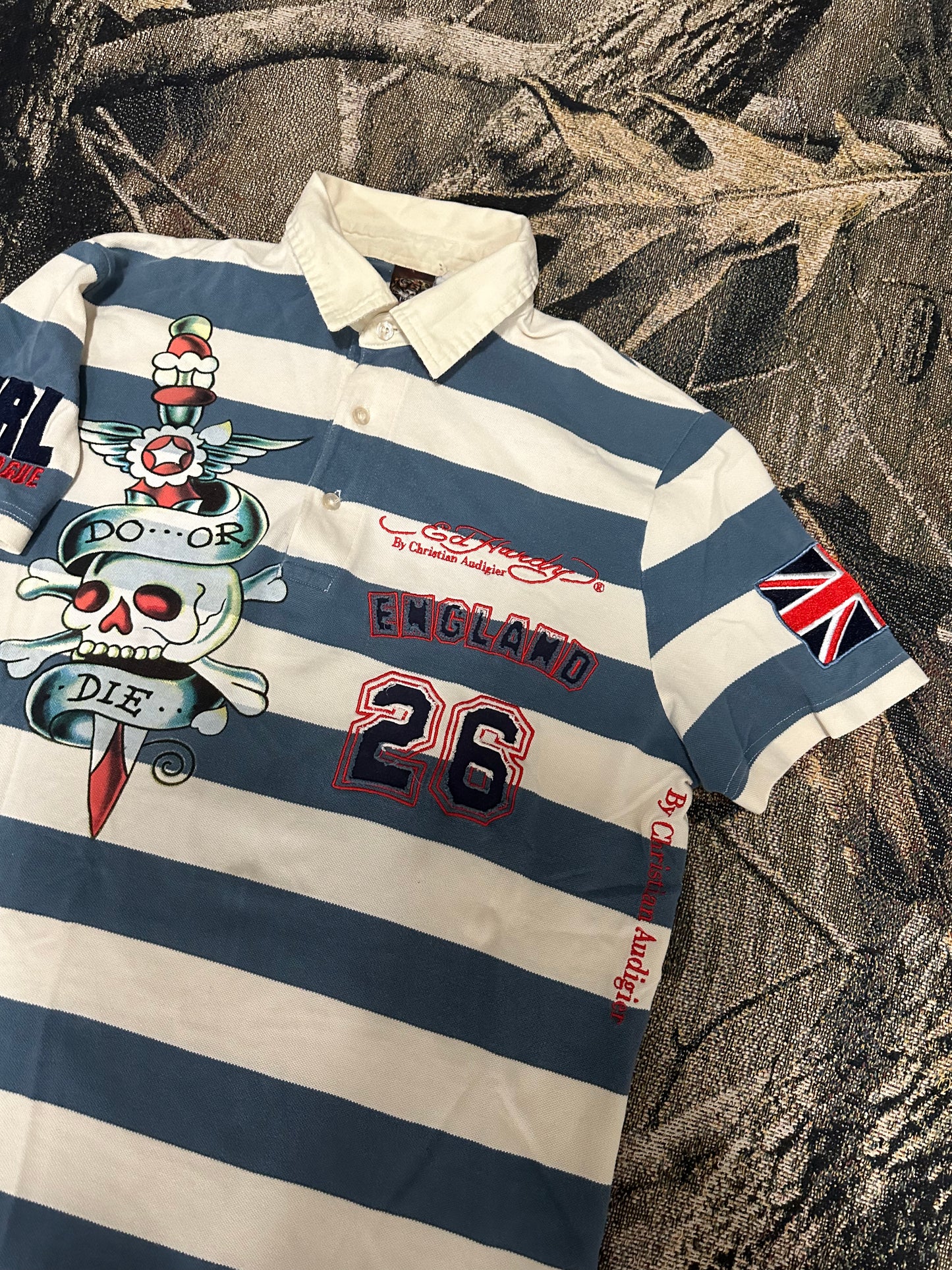 Ed hardy England stripped polo