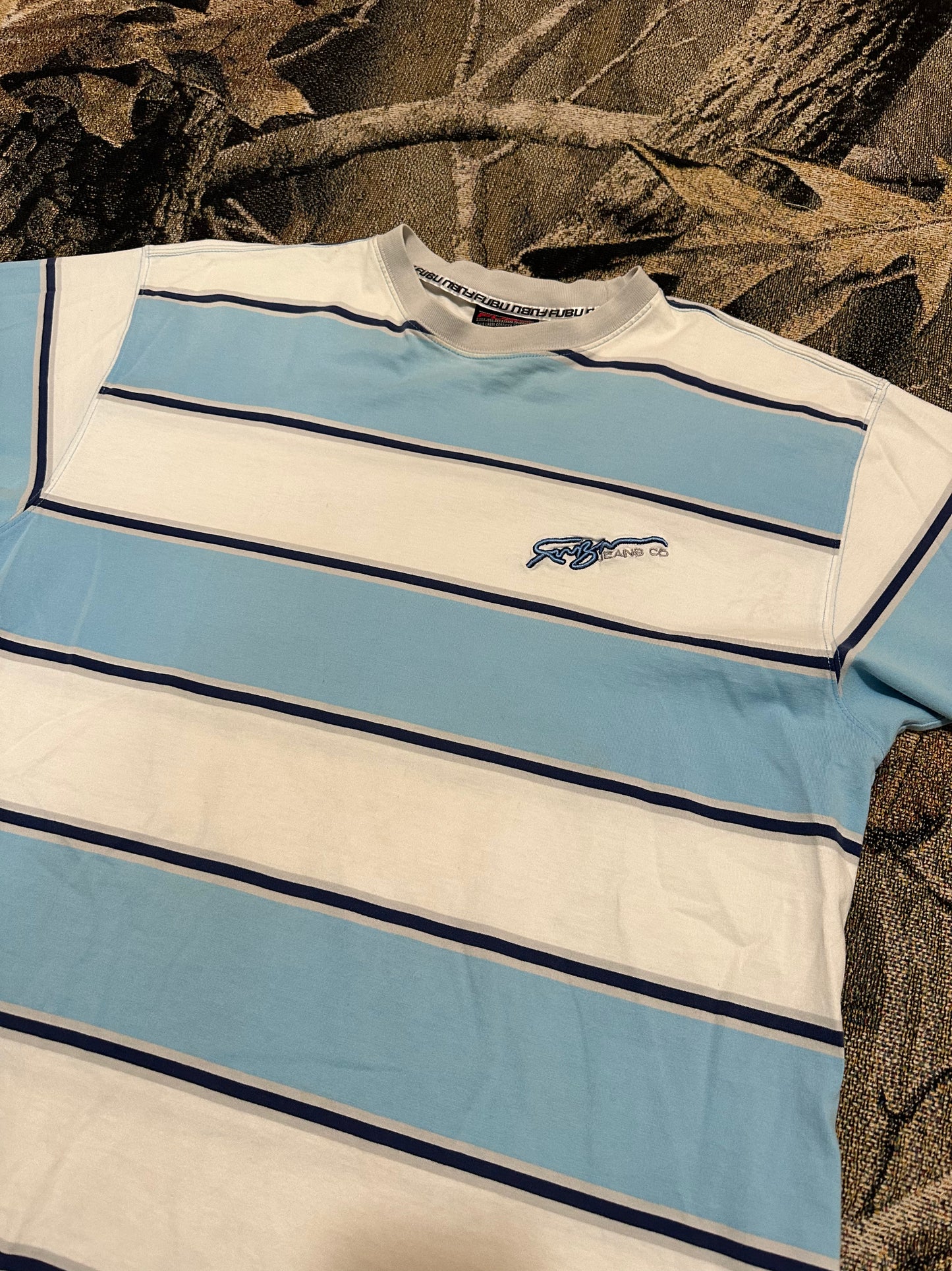 Y2k Fubu stripped shirt