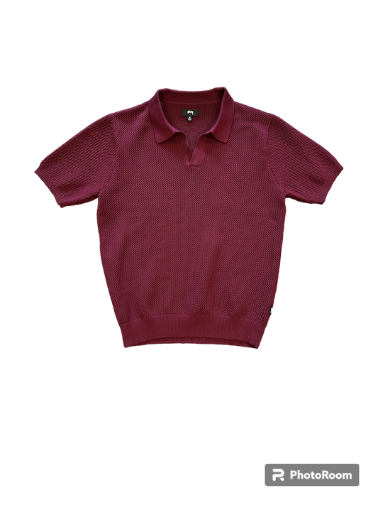 Stussy Cable Mesh Short-Sleeve Polo