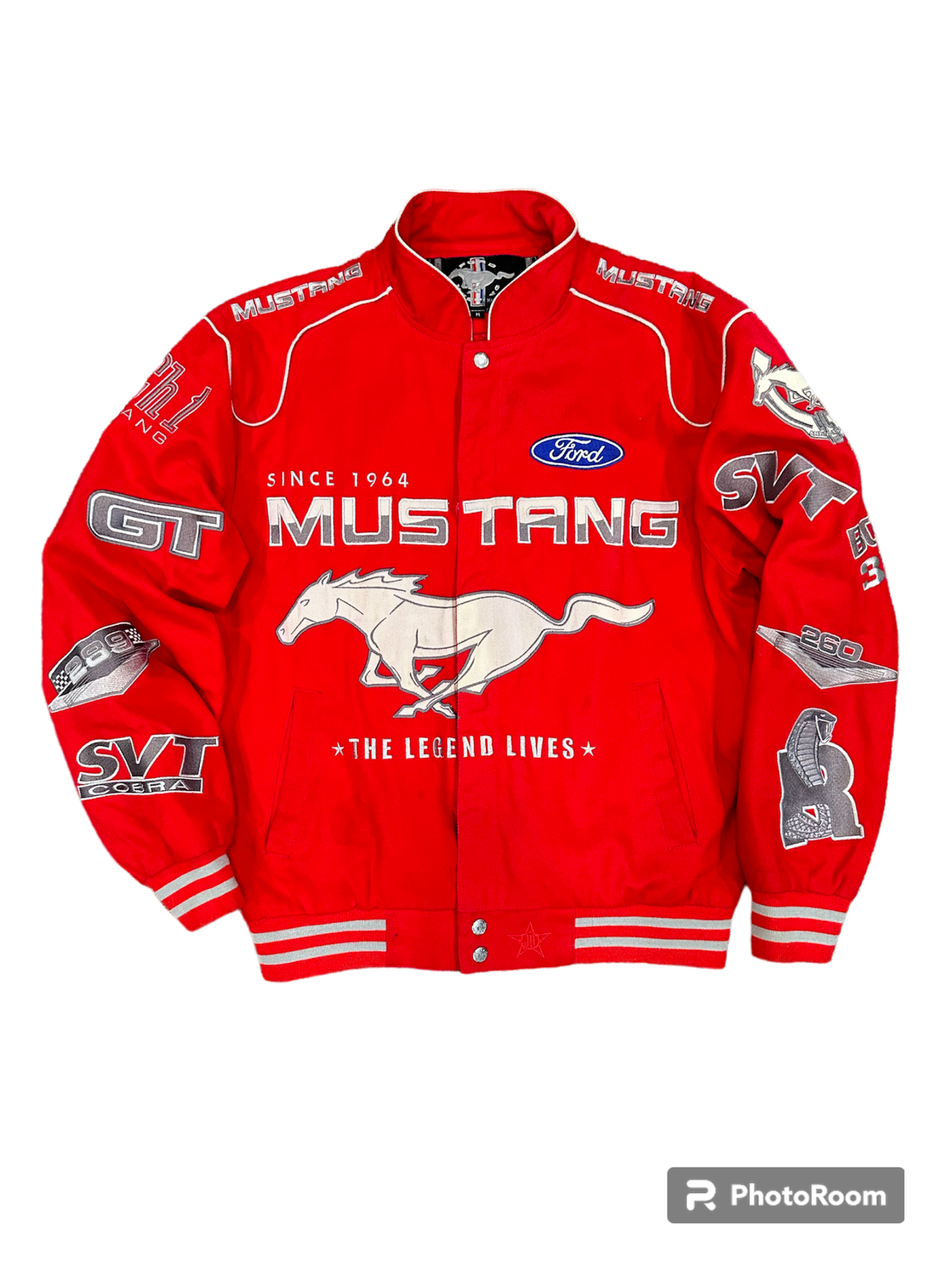 RARE mustang racing jacket RED