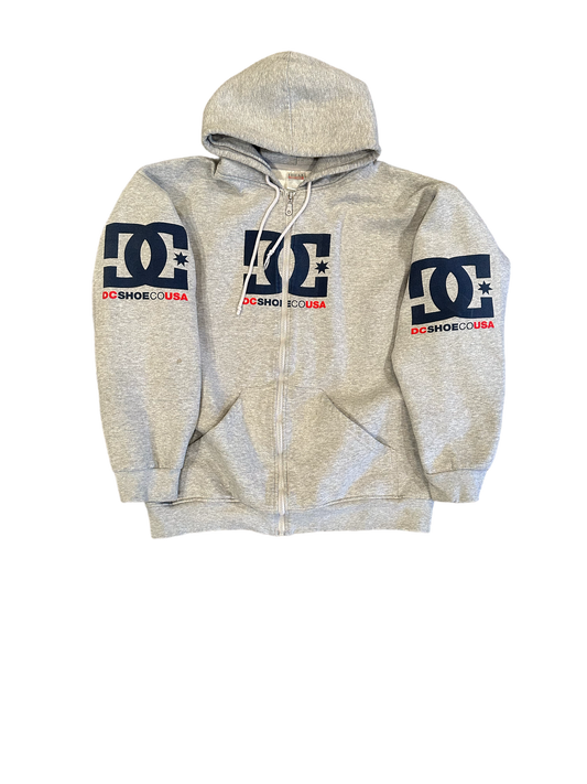 DC shoe co USA zip up hoodie