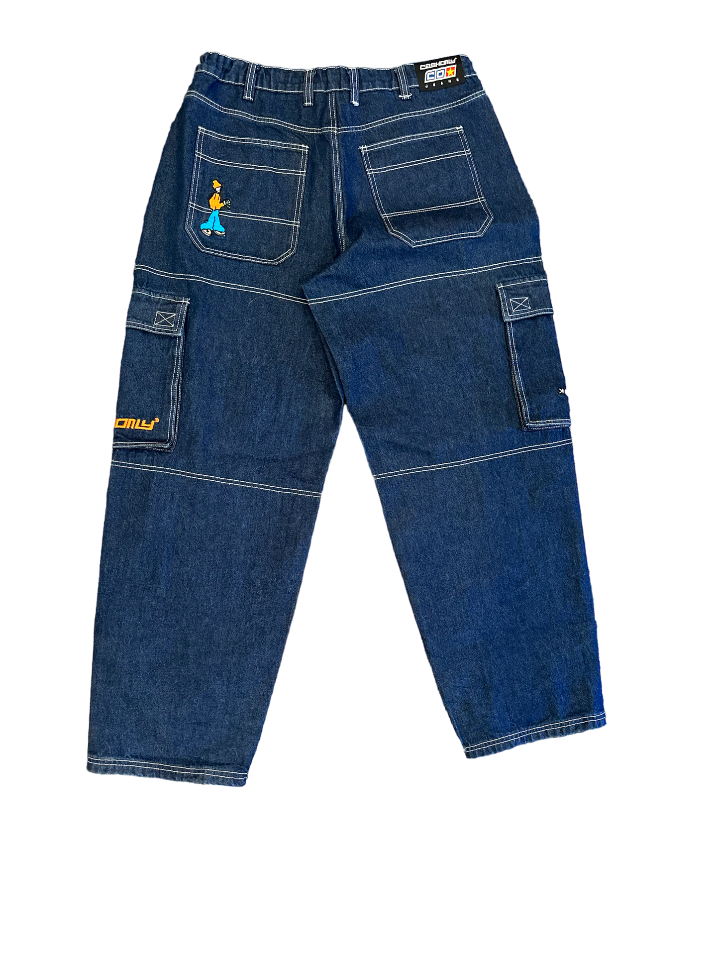 CASHONLY baggy dark wash jeans